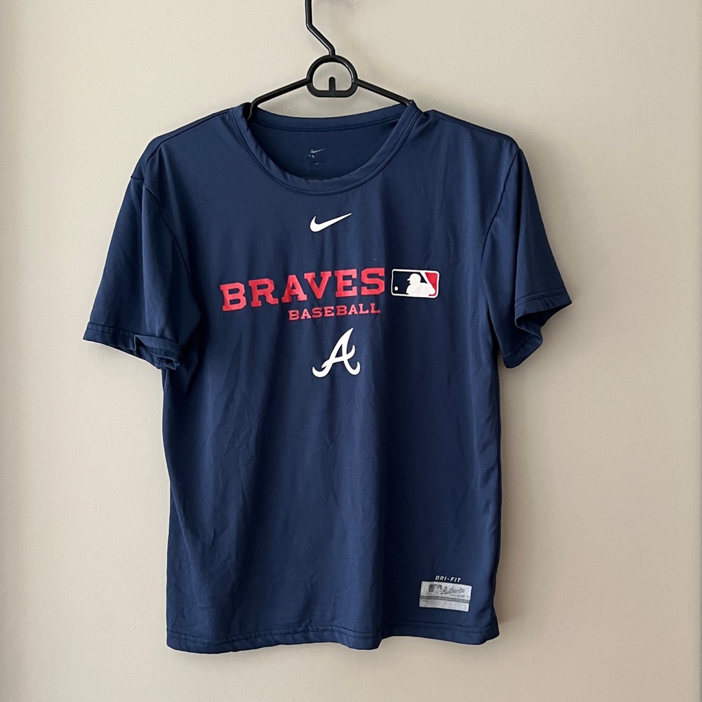 Nike Atlanta Braves MLB Baseball Short Sleeve Dri Fit T Shirt Size M